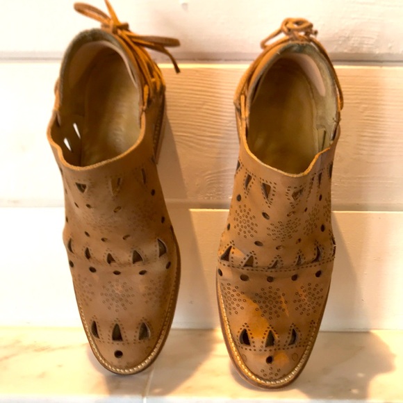 Anthropologie Musse & Cloud Anisse Brown Leather Ankle Boot 6 … - Picture 4 of 10